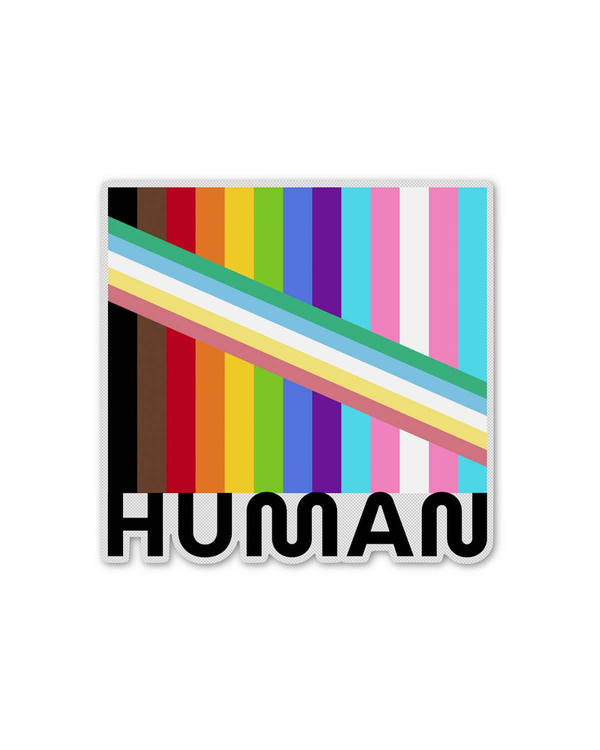 Multi-Flag Human Sticker