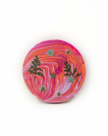 Pink Ripples Foliage Painting